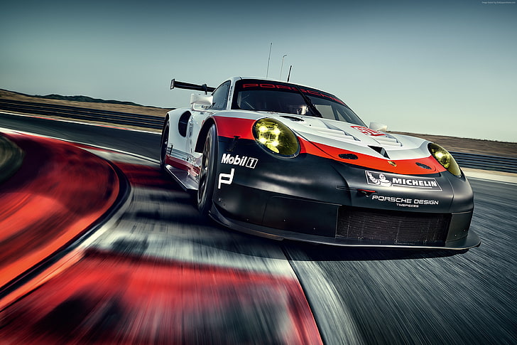 Porsche 911 RSR, balap, mobil sport, Wallpaper HD
