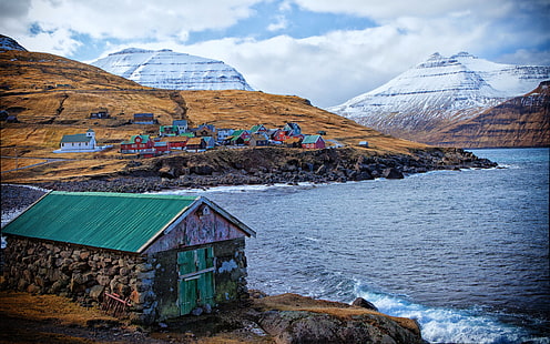 Faroe Islands, Eysturoy, Elduvik, HD wallpaper HD wallpaper