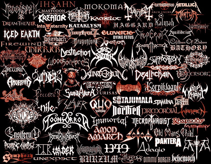 メタルバンド、ヘビーメタル、ブラックメタル、タイポグラフィ、バンドロゴ、ムーンスペル、アイザーン、ゴシックメタル、ドゥームメタル、エクストリームメタル、プログレッシブメタル、メロディックデスメタル、プログレッシブロック、デスメタル、アバンギャルドメタル、シンフォニックブラックメタル、パワーメタル、スラッシュメタル、マストドン、モコマ、スラッジメタル、オルタナティブメタル、メイヘム、メタリカ、メイヘム（バンド）、メロディックブラックメタル、クリエーター、カタメニア、Mar教者、アーチ敵、カルマ、ハガード、カメロット、マルドゥク（バンド）、ドリームシアター、Into Eternity、Kataklysm、バイキングメタル、異教のメタル、Falkenbach、フォークメタル、Finntroll、Iceed Earth、Dragonforce、Eluveitie、grindcore、technic death metal、Dying Fetus、Emperor（バンド）、Lyfthrasyr、Venom（バンド）、Venom、Firewind、平衡（バンド）、チルドレンオブボドム、エクストリームパワーメタル、バソリー、アインヘルジェル、破壊、破壊（バンド）、ソナタアークティカ、関節炎、ヴィンターソーグ、窒息、死体（バンド）、デスチェーン、ウィンターサン、バルサゴス、奴隷（バンド））、暗黒の葬儀、ナグルファー、アークトゥルス、アモルフィス、ウィンディール、新約聖書、ウルフシャント、Korpiklaani、Agalloch、Thronar、Turisas、Nile（バンド）、Immortal、Slayer、SuidAkrA、Stamina、Norther、Primordial、Warmen、Rhapsody of Fire、Quo Vadis、Moonsrowrow、Necphagist、Ensiferum、Borknagar、Amon Amarth、Sodom（バンド）、老人の子、腐ったキリスト、タイア（バンド）、ベイダー、シンフォニーX、予期せぬ、ブルズム、ウォーブリンガー、1349（バンド）、ザアブセンス、ディムボルギール、アダージョ（バンド）、パンテラ、ベヘモス（バンド）、イープルの森、 HDデスクトップの壁紙