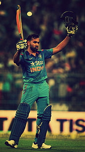 Rohit Gurunath Sharma, kemeja kaos olahraga biru pria, Olahraga, Kriket, rohit sharma, Wallpaper HD HD wallpaper