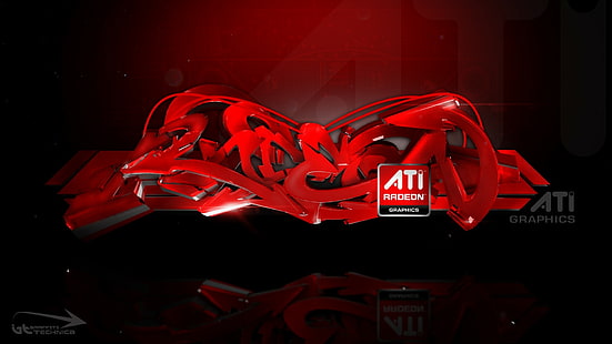 Ati, Radeon, Logo, Grafik, Zusammenfassung, HD-Hintergrundbild HD wallpaper