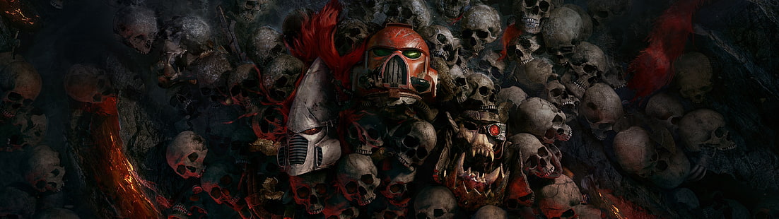 ล็อตกะโหลกสีเทา, Warhammer 40,000: Dawn of War III, Warhammer 40,000, Warhammer, space marines, Eldar, ork, Dawn of War 3, วอลล์เปเปอร์ HD HD wallpaper