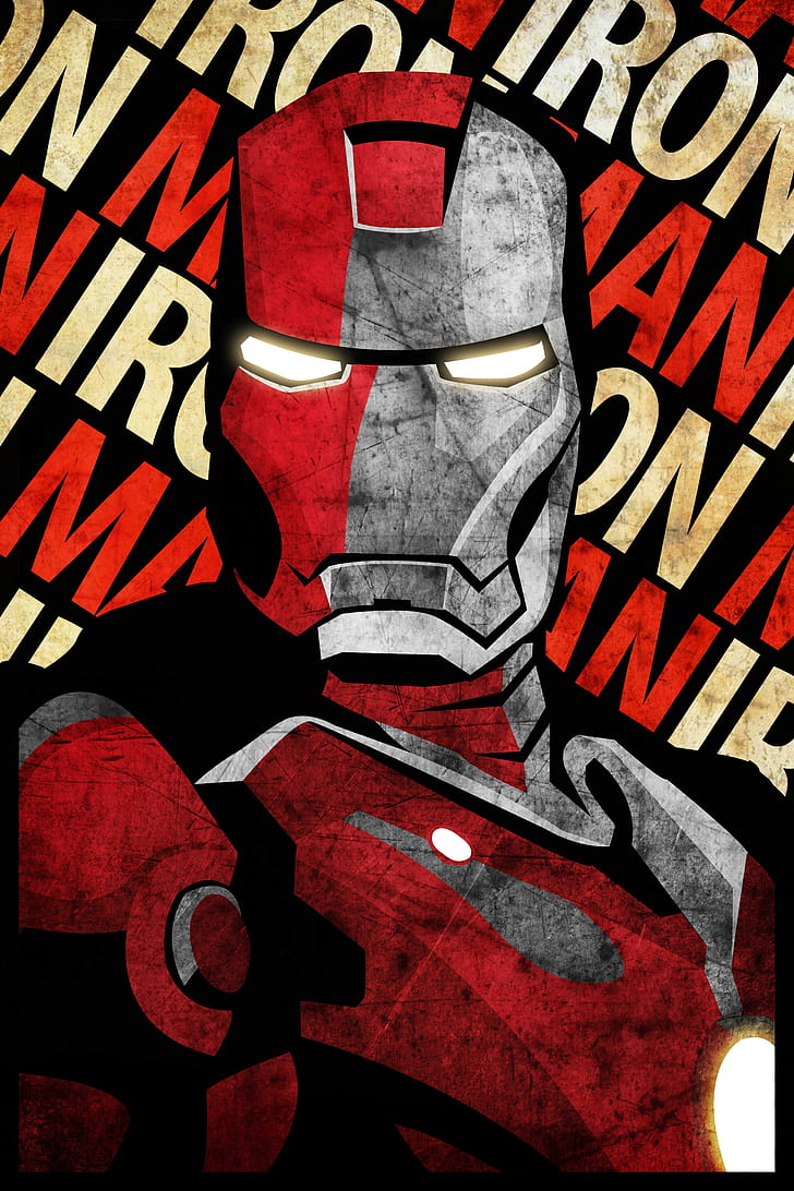 Iron Man, Marvel Comics, Wallpaper HD, wallpaper seluler