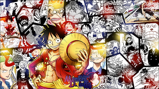 Anime, One Piece, Monkey D.Luffy, Nami (One Piece), Nico Robin, Portgas D. Ace, Sanji (One Piece), Tony Tony Chopper, Usopp (One Piece), Zoro Roronoa, Tapety HD HD wallpaper