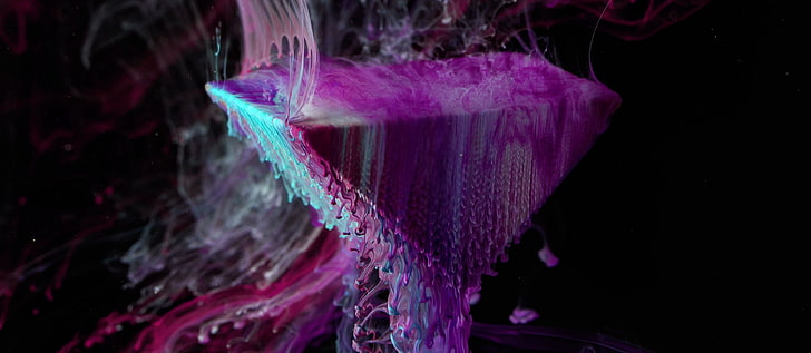 liquide, violet, triangle, Fond d'écran HD