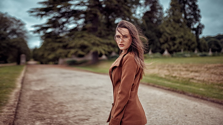 Oliver Gibbs, 500px, photography, women, model, fashion photography, coats, HD wallpaper