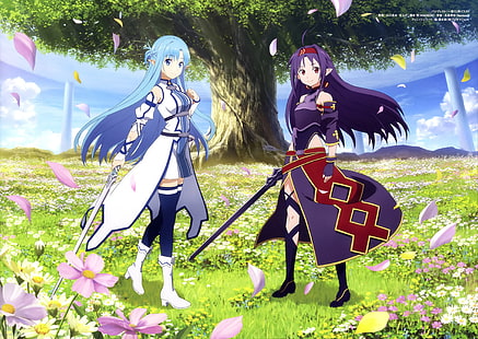 Sword Art Online, Asuna Yuuki, Yuuki Konno, HD тапет HD wallpaper