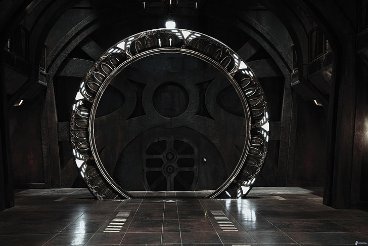подови настилки от черен мрамор, Stargate Universe, Stargate, фотография, научна фантастика, HD тапет
