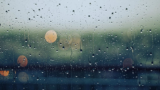 pioggia, gocce di pioggia, vetro, Sfondo HD HD wallpaper