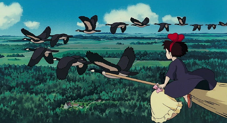 Studio Ghibli, Kiki's Delivery Service, อนิเมะ, สาวอนิเมะ, วอลล์เปเปอร์ HD