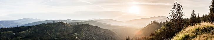 Berge, Tal, HD-Hintergrundbild