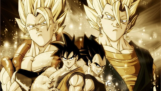 Son Goku тапет, Dragon Ball Z, Son Goku, Vegeta, Gogeta, Vegito, Super Saiyan, HD тапет HD wallpaper