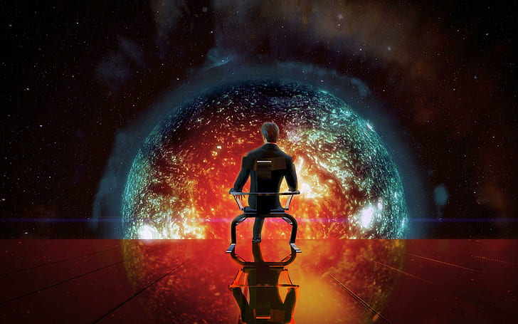 Illusive Man - Mass Effect, мъжко черно яке, игри, 1920x1200, Mass Effect, илюзивен мъж, HD тапет
