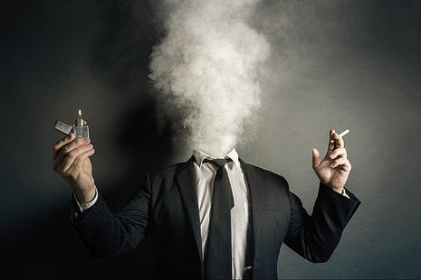 Rauch, Menschen, Feuerzeug, Zigarette, HD-Hintergrundbild HD wallpaper