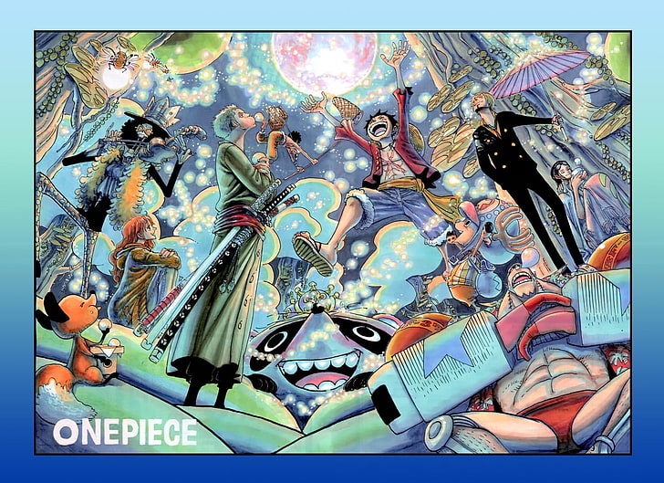 One Piece cast illustration, One Piece, anime, HD wallpaper