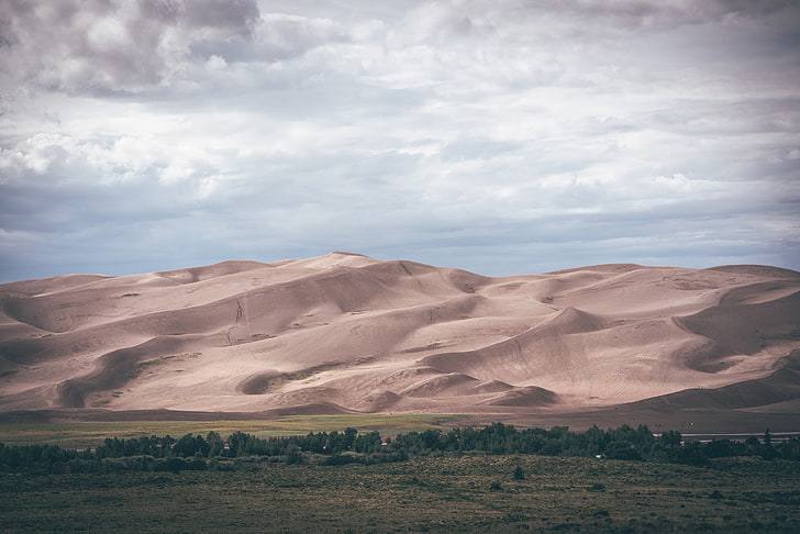pasir, gundukan, langit, gurun, Wallpaper HD