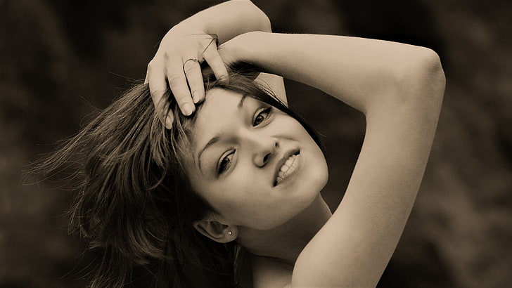 Sofia Goncharov, model, wanita, wajah, Wallpaper HD