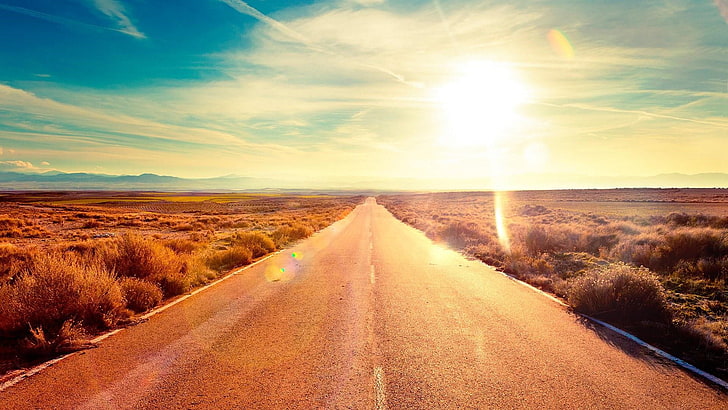 Road, sky, horizon, morning, cloud, sunlight, highway, dawn, road trip, HD  wallpaper | Wallpaperbetter