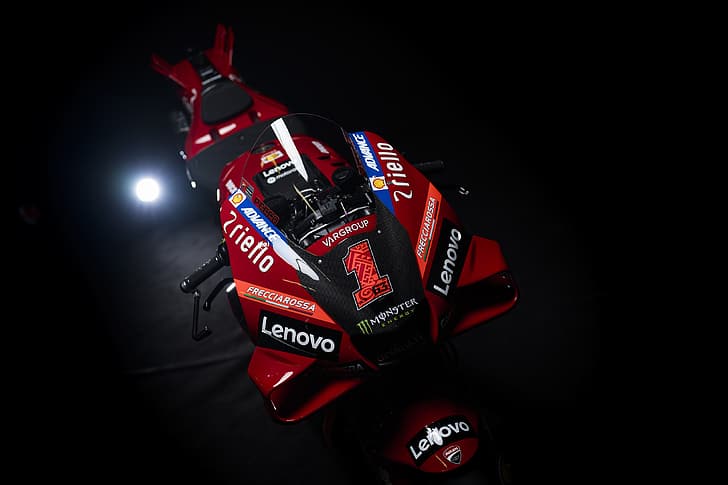 Moto GP, Ducati Desmosedici GP23, Francesco Bagnaia, motosiklet, HD masaüstü duvar kağıdı