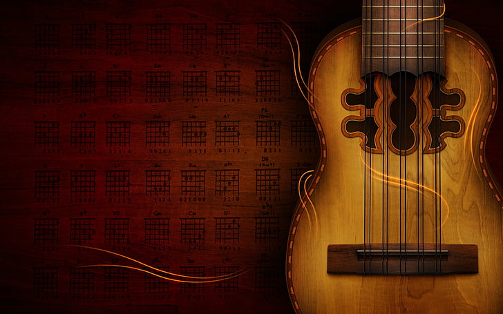 american, charango, guitars, instruments, vladstudio, HD wallpaper