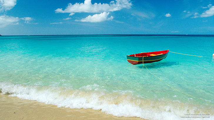 Пляж Гран Анс, Гренада, Пляжи, HD обои