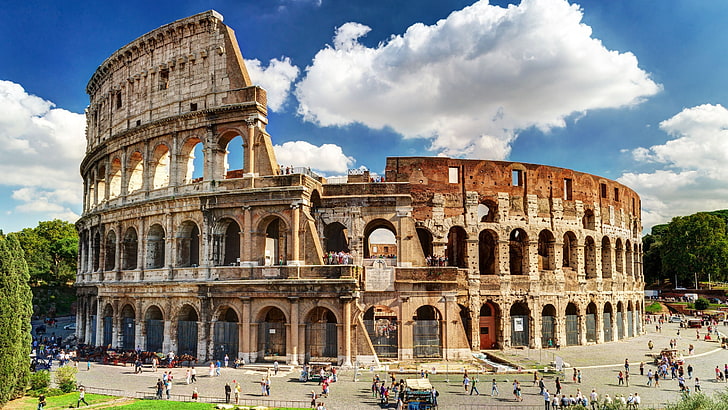 antigua, arquitectura, coliseum, roma, Wallpaper HD