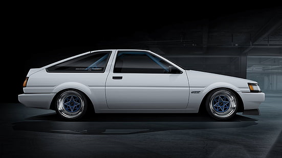 Axesent Creations, Toyota Corolla AE86, JDM, render, Toyota, carros japoneses, HD papel de parede HD wallpaper