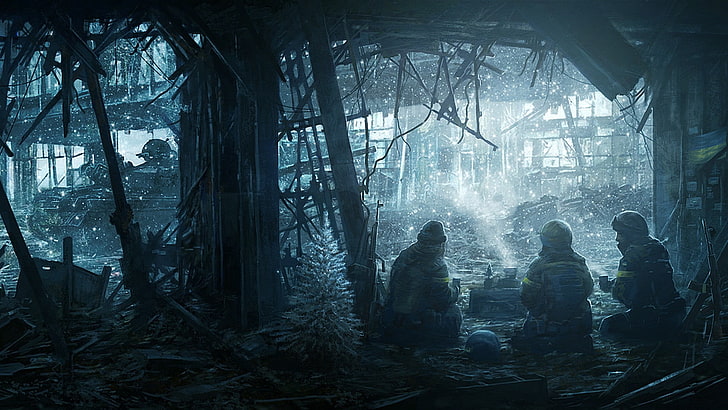 soldaten hintergrundbild, grafik, apokalyptisch, schnee, russland, HD-Hintergrundbild