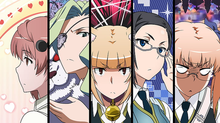 Anime, Witch Craft Works, Kanna Utsugi, Kotetsu Katsura, Mei Menowa, Rin Kazari, Tanpopo Kuraishi, HD wallpaper