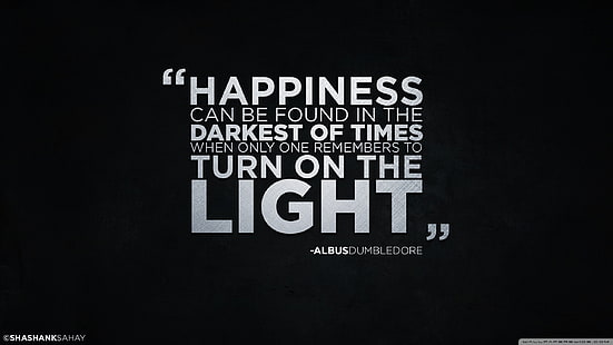 black background with text overlay, Harry Potter, Albus Dumbledore, quote, simple background, HD wallpaper HD wallpaper
