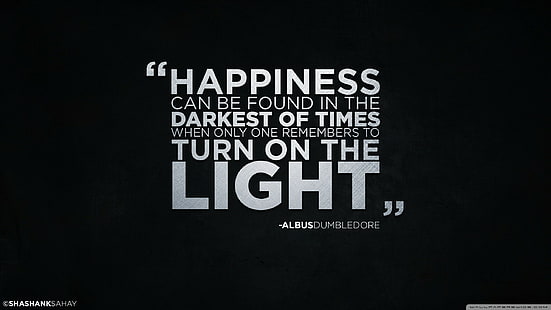 fundo simples, Albus Dumbledore, Harry Potter, citação, HD papel de parede HD wallpaper