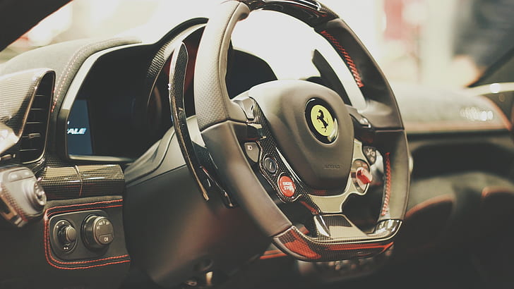 car, sports car, steering wheel, Ferrari, s, Ferrari 458, car, sports car, steering wheel, ferrari, ferrari 458, HD wallpaper