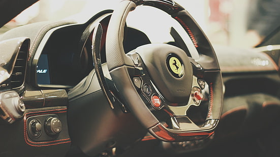 car, sports car, steering wheel, Ferrari, s, Ferrari 458, car, sports car, steering wheel, ferrari, ferrari 458, HD wallpaper HD wallpaper