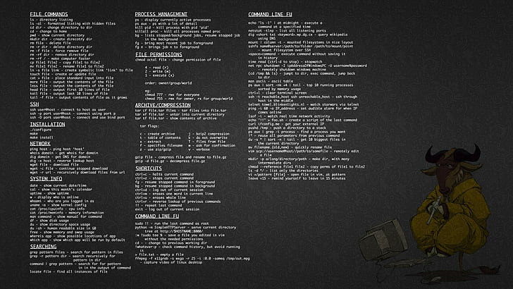 Linux, command lines, GNU, dark, HD wallpaper