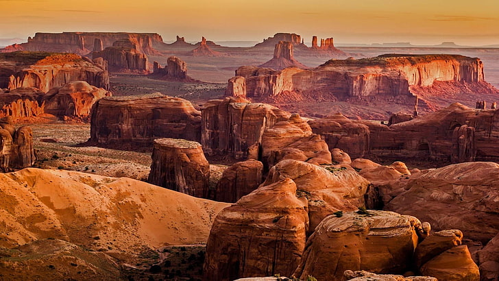 Monument Valley, utah, arizona, stany zjednoczone, usa, piaskowiec, park plemienny, krajobraz, navajo, Tapety HD