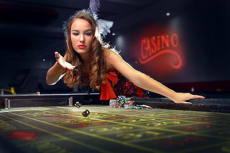 Casino, gambling, dice, women, HD wallpaper HD wallpaper