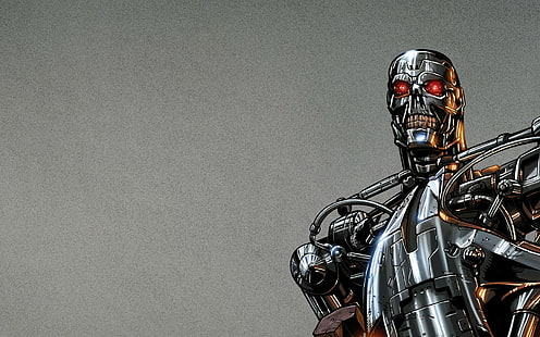 Terminator Cyborg Robot HD, çizgi film / çizgi roman, robot, terminatör, cyborg, HD masaüstü duvar kağıdı HD wallpaper