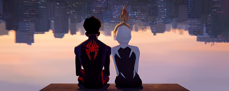 Spider-Man: A través del Spider-Verse, Spider Gwen, Spider-Man, Fondo de pantalla HD