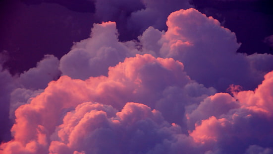 белые облака, облака, небо, ночное небо, простой фон, природа, HD обои HD wallpaper