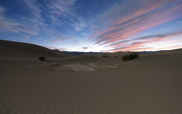 désert, paysage, désert, dune, lever du soleil, collines, Fond d'écran HD
