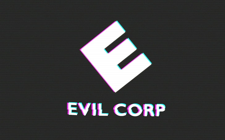 logotipo de Evil Corp blanco y negro, Mr. Robot, TV, EVIL CORP, Fondo de pantalla HD