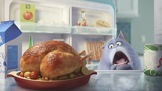 ภาพยนตร์เรื่อง The Secret Life of Pets, Cat, Chicken, วอลล์เปเปอร์ HD HD wallpaper