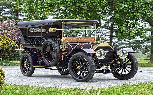 Coche clásico marrón y negro estacionado durante el día, Pierce Arrow, coche, vintage, Oldtimer, vehículo, Fondo de pantalla HD HD wallpaper