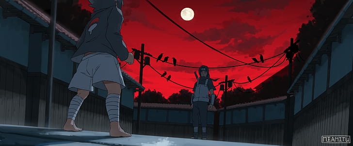 Anime, Naruto, Itachi Uchiha, Sasuke Uchiha, HD-Hintergrundbild