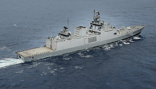 okręt wojenny, fregata klasy Shivalik, marynarka wojenna Indian, Tapety HD HD wallpaper