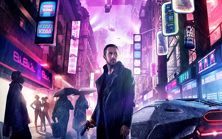 Blade Runner 2049, นิยายวิทยาศาสตร์, cyberpunk, Ryan Gosling, Blade Runner, วอลล์เปเปอร์ HD