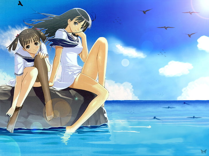 トニータカ空の色水の色1280x960アニメHot Anime HD Art、トニータカ、空の色、水の色、 HDデスクトップの壁紙