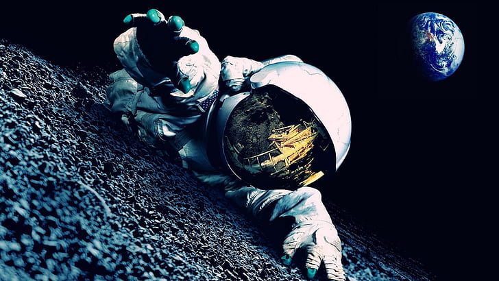 Astronot dalam kesulitan, Astronaut, Kesulitan, Wallpaper HD