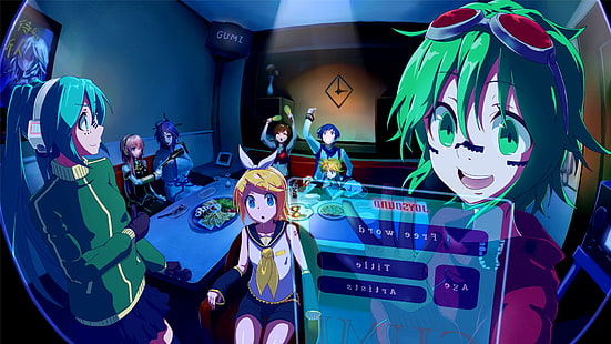 Anime, Vocaloid, GUMI (Vocaloid), Gakupo Kamui, Hatsune Miku, Kaito (Vocaloid), Len Kagamine, Luka Megurine, Meiko (Vocaloid), Rin Kagamine, HD-Hintergrundbild HD wallpaper