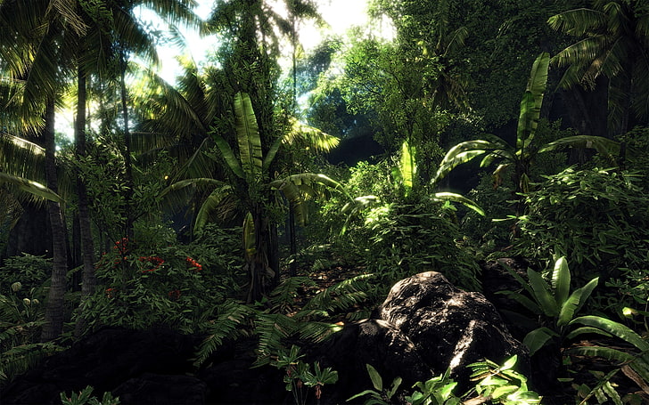 Crysis crytek Crysis djungelscen Videospel Crysis HD Art, pc, Jungle, Crysis, Crytek, spel, FPS, HD tapet